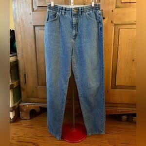 VINTAGE Lee Classic Blue Denim Jeans Elastic Waist 10 MED